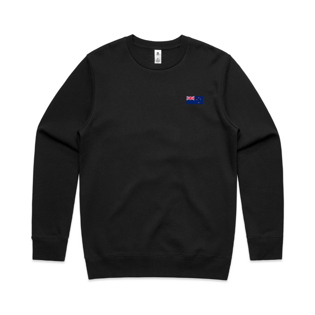New Zealand Embroidered Flag Crewneck Jumper