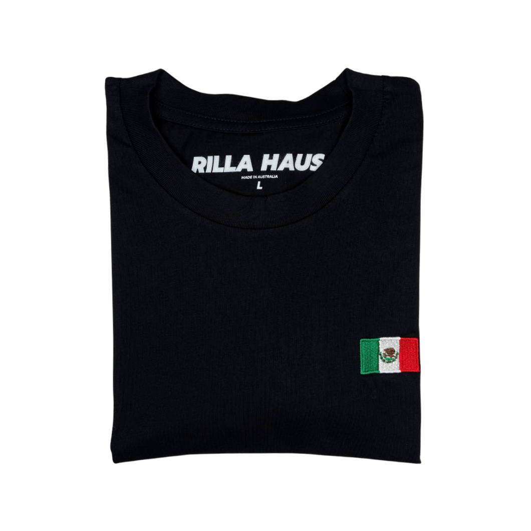 Mexico Flag T-shirt Embroidered Clothing